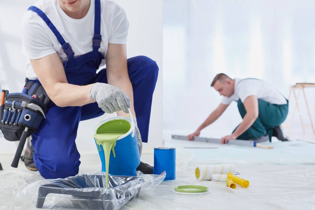 preparando pintura